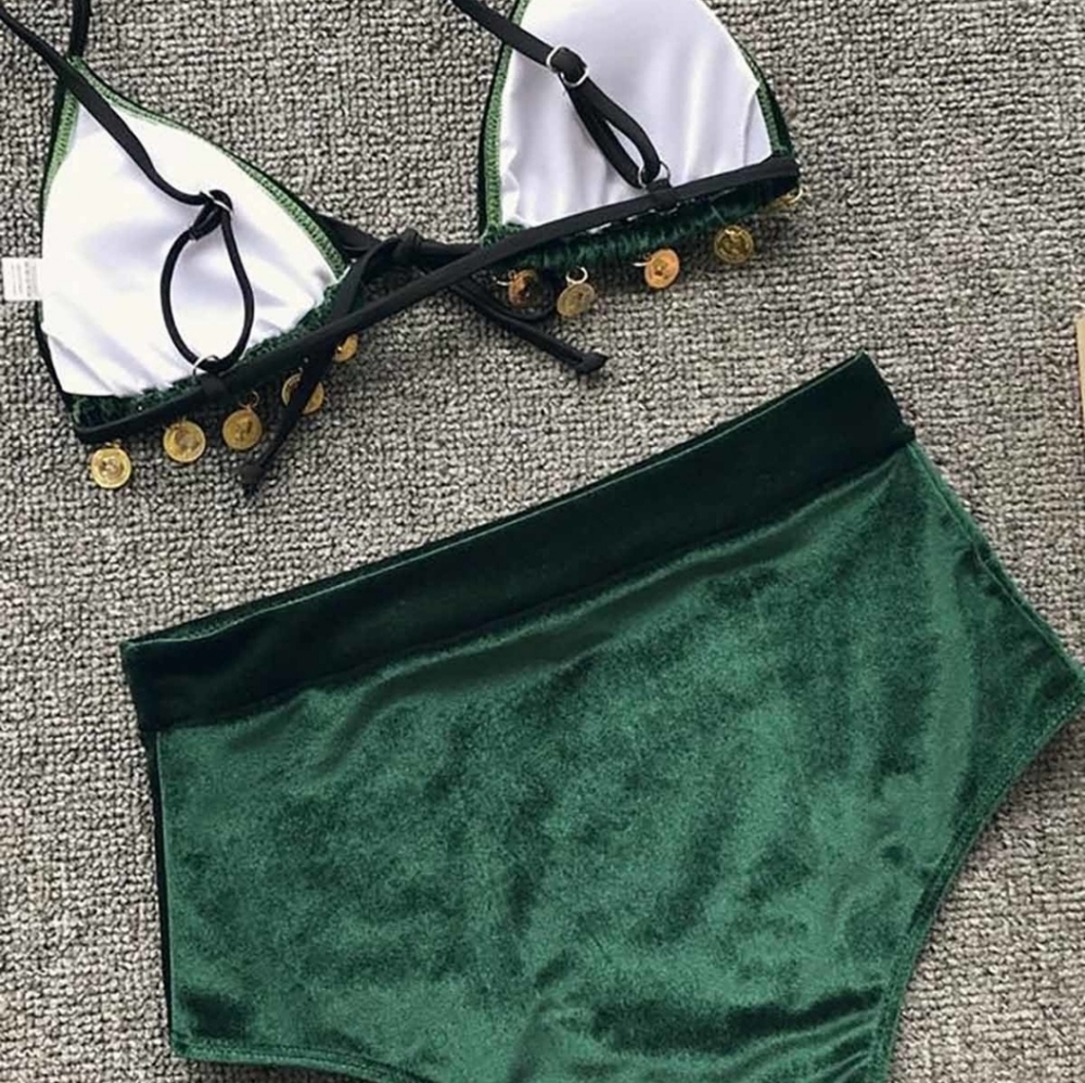 🆕 GREEN VELVET BIKINI - Picture 5 of 5